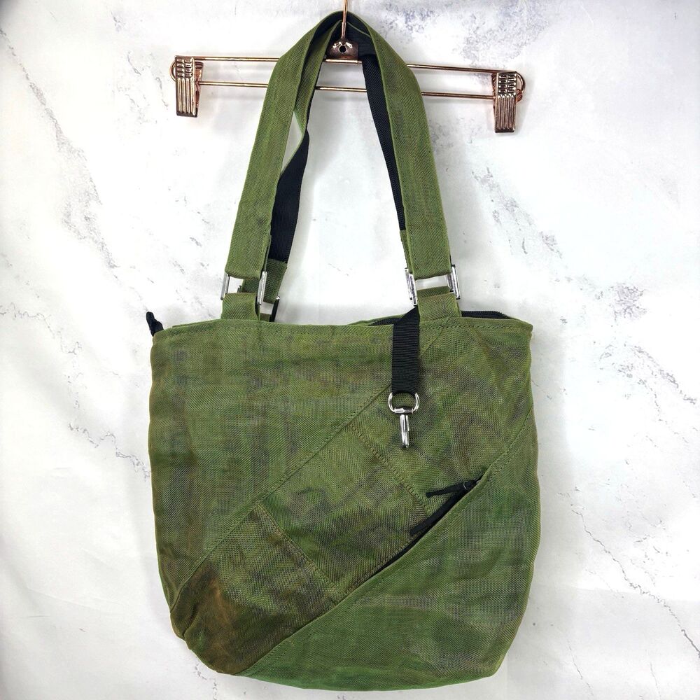 Vtg Smateria y2k Shoulder Bag Purse Green Handbag Netting Retro Whimsigoth